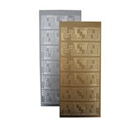 Vsorce4u 2 x Gold & Silver Sheets - Corner Peel Off Sticker Sheet for Crafting, Card Making, Scrapbooking and Art & Craft