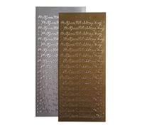 Vsorce4u 2 x Gold & Silver Sheets - On Your Wedding Day Peel Off Sticker Sheet for Crafting Card Making Scrapbook Craft Invitations