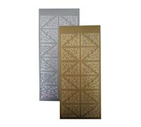 Vsorce4u 2 x Gold & Silver Sheets - Stylish Corner Peel Off Sticker Sheet for Crafting, Card Making, Scrapbooking and Art & Craft