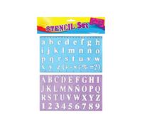 Vsorce4u 2 x Large Lettering Stencil Set Upper Lower Case Alphabet Number Stencils Set for Kids