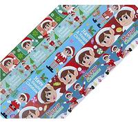 Vsorce4u 200 x Self Adhesive Elf Paper Chains - Christmas Paper Chains - Naughty Elf Paper Printed Strips For Xmas Christmas Decoration, Party & & Art & Craft