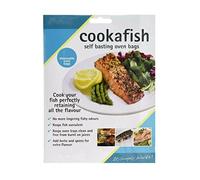 Vsorce4u 30-Pack Cookafish Oven Roasting Bags - Clear, Disposable, Plastic, Self Seal, Small, Rectangular, Fish Bags, Self-Basting, Oven Safe