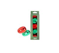 Vsorce4u 5 x Red & Green Foil Curling Metallic Shiny Ribbon for Gift Wrap & Christmas Xmas Decoration