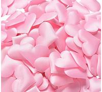 Vsorce4u Satin Padded Fabric Love Hearts Confetti - Table Confetti For Valentine's Day Birthday Wedding Engagement Anniversary Arts And Crafts Embellishment Card Decoration DIY
