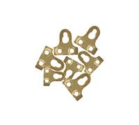 Vsorce4u Slotted Brass Picture Hanging Plates Mirror Photo Frame Hanging Glass Plate, Hanging Mounting Bracket, Wall Hanger Plate Hooks (2, 32mm)
