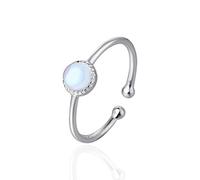 Vsoruln St Patricks Day Women's Small Fresh Moonstone Ring for Women Temperature-Control Changeable Ring Change Color Band Rings, Minimalist Delicate Adjustable Open Stackable Mood Rings