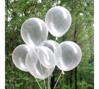 Vsosfiza 5inch Clear Balloons Transparent Small Latex Helium Balloons Clear Mini Latex Balloons(100Pack)