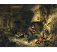 VsoxA Famous Illustration Wall Art Poster Artwork Alchemist by Adriaen Jansz Van Ostade Paintings Wall Art for Hallway Decor 60x90cm