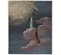 VsoxA Famous Painting Modern Print Mural Art Dante and Beatrice Translated to the Sphere of Mars Illustration by Gustave Dore Pictures to Photo for Wall Decor 60x90cm