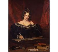 VsoxA Famous Painting Modern Print Mural Art Mary Shelley by Samuel Stump Pictures to Photo for Wall Decor 60x90cm