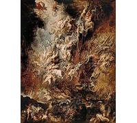 VsoxA Famous Painting Modern Print Mural Art the Fall of the Damned By Peter Paul Rubens Pictures to Photo for Wall Decor 60x90cm