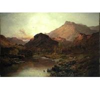 VsoxA Famous Painting Modern Print Mural Art Valley of Ben Nevis by Alfred De Breanski for Home Decor 60x90cm