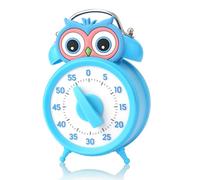 Vspek 55-Minute Countdown Timer, Classroom Visual Timer for Kids and Adults, Durable Mechanical Kitchen Timer Clock -NO BATTERIES REQUIRED- Timer in the shape of Alarm Clock (Owl)