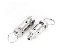 VSPPJYFG 1/4" 1/2" Sanitary Adjustable Air Release Pressure Relief Safety Valve Stainless Steel Exhaust Homebrew Air Compressor(0.7mpa,0.5 Inch)