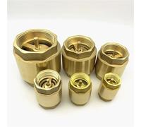 VSPPJYFG 1pc DN32/DN40/DN50 NPT Brass Female Thread in-Line Spring Check Valve 40mm Diameter 200WOG for Water Control(DN32)