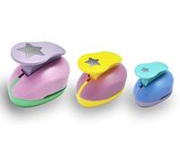 VSREI Lucky Star Hole Punch, LuckyStars Paper Punch, Stars Punches for Paper Crafts,StarPuncher for Crafts,StarsShaped Hole Punches, 9mm, 16mm, 25mm, Lucky Star Hole Punches Set (Random Color)