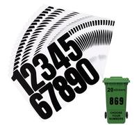 vsshe 3 Inches Number Stickers, Vinyl Self Adhesive Number Sticker 20 Sheets, 0-9 Waterproof Number Sticker Decals for Outdoor, Lockers, Wheelie Bins, Mailbox, House Number, Note, Bins, Storage