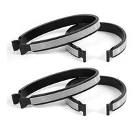 vsshe 4PCS Bicycle Trouser Clips, Universal Bicycle Clips for Cyclists, Powerful Reflective Cycling Trouser Clip, Lightweight, Durable, Safety Ankle Bands Reflector, Accessories for Men Women Ankles