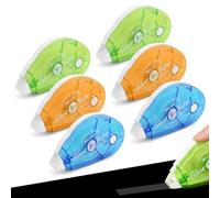 vsshe 6 Pack Adhesive Double-Sided Tape Rollers, Double-Sided Tape, Adhesive Scrapbook Tape with Tear-Resistant PET Tape for Crafting, Cards, Photos, Journals and Scrapbooking (8mm x 8m)