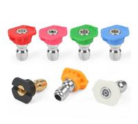 vsshe 7PCS Pressure Washer Nozzle Tips, 1/4 Inch Quick-Release Pressures Nozzle Tips, Multi-Angle Connection Pressure Washer Nozzles Tip, Pressures Washers Adapter for Car Washing Patio Cleaning
