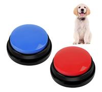 vsshe Dog Buttons Talk Training 2 PCS, Dog Buttons for Communication, 30 Seconds Recording, Pet Training Answer Buzzerr with Stickers, Voice Recording Button, Funny Gift for School Study Office Home