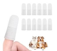 VSSHE Dog Toothbrush Finger, 12 Pcs Reusable Dog Finger Toothbrush Anti-Plaque, 360° Full-Surrounded Bristles Cat Tooth Brush, Efficient Dogs Teeth Cleaning Products for Dogs and Cats