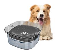 VSSHE Dog Water Bowl, 2 L No Spill Pet Floating Water Bowl, Splash Free Vehicle Carried Dog Travel Bowls, No Mess Dog Water Bowl Slow Drink for Dogs Cats Pets (Black)