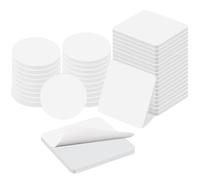 vsshe Double Sided Sticky Tape 40 Pcs, Heavy Duty Strong Mounting Adhesive Foam Pads, Waterproof Adhesive Strips, Picture Hanging Strips, for Hanging, Walls, Floor, Indoor Outdoor Circle/Square