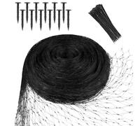 vsshe Garden Netting for Plants Fruit Veg Patch Grass Seeds, 4mx5m Bird Netting Pond Plant Netting, Anti Bird Netting Kit with Plastic Ground Pegs and Cable Ties Garden Mesh Fence, Strawberry Netting