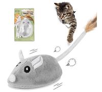 Vsshe Interactive Cat Mouse Toy - Automatic Moving Kitten Feather Toys with Electronic Smart Sensing, USB Rechargeable