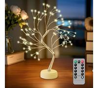 vsshe Led Light Tree, Silver Branch Christmas Tree, with 108 Warm Light Bulbs and 8 Lighting Modes, Suitable for Home Party Wedding Easter Christmas Decoration