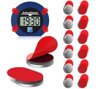 vsshe Magnetic Single Sided Replacement Pads 12 Pack, Replacement Pads And Magnetic Sheet Set, Super Strong Parking Timer Pad Set, Removable, for Electronic Parking Discs and Windshield Parking Time