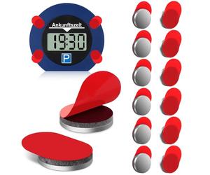 vsshe Magnetic Single Sided Replacement Pads 12 Pack, Replacement Pads And Magnetic Sheet Set, Super Strong Parking Timer Pad Set, Removable, for Electronic Parking Discs and Windshield Parking Time