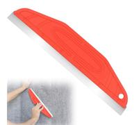 vsshe Paint Trim Protector 11.8 Inch Wallpaper Scraper Edge Painting Tool for Cutting, Straight Edge Painters Tool, Paintting Trim Protector Wallpaper Scraper Paint Guard for Cutting Paint Tools (Red)