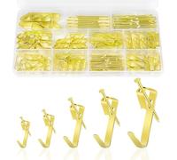 vsshe Picture Hooks Heavy Duty, Picture Hanging Kit, 200PCS Picture Frame Hook with Nails, Hold (100 50 30 20 10 lbs) Hanging Clock Photo Mirror Painting, for Plasterboard Wood Dry Walls Hardwall