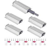 vsshe Push to Open Door Catches, 5 Pack Push Door Closer Catches Latches Release, Magnetic Pushs Release Drawer Pushs Latch, with Mount Screws and Self Adhesive Magnets, for Kitchen Closet Doors Close