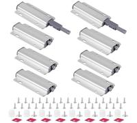 vsshe Push to Open Door Catches, 8 Pack Push Door Closer Catches Latches Release, Magnetic Pushs Release Drawer Pushs Latch, with Mount Screws and Self Adhesive Magnets, for Kitchen Closet Doors Close