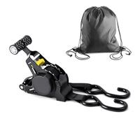 vsshe Retractable Ratchet Tie Down Straps - 680kg Max Break Strength, Heavy Duty Tie Down Strap, 2.5 cm x 3.3 m Straps with Ergonomic Handles for Motorcycles Car Trailer Household