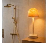 vsshe Spa Like Shower Lamp, Waterproof Bathroom Lamp with 16 Color Ocean Wave Projector, Rechargeable Mood Lights with Remote Touch Control, Cordless Night Light for Shower, Bathroom, Bathtub