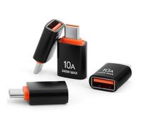 vsshe USB C to USB Adaptor, USB C Male to USB 3.0 Female Adapter 4 Pack Compatible for Thunderbolt 3 Laptops Tablets, iPhone15/16, MacBook Pro Air 2022, iPad Pro 2021 2020, Galaxy S23/S22/S21