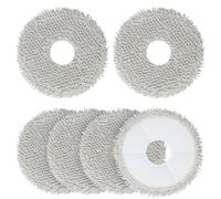 vsshe Vacuum Cleaner Mop Pads, 6Pack Efficient Cleaning Pads, Washable Reusable, for Xiaomi X10+/X20+, Dreame L10s Ultra/L10 Ultra/L20 Ultra/X40 /X50 Ultra, Mova E30 Ultra/P50 Pro Ultra Robot Vacuums