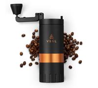 VSSL Java G45 Manual Coffee Grinder | Coffee for Camping | Bean Grinder | Travel Pour Over | Stainless Steel Conical Burr | ~ 45 Gram Capacity | Extendable Grind Handle | 50 Grind Settings | Carbon