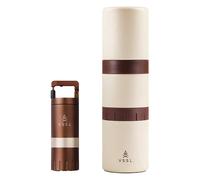 VSSL Nest Pour-Over Kit + Java G25 Grinder Gift Set | Coffee Grinder + Drip Over Coffee Maker with Two Double Wall Insulated Mugs in Cream VSSL Cream