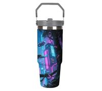 VstaDank 30 Oz Giant Flying Mechanical Bird Tumbler with Top Handle Straws Double Wall Travel Coffee Mug Insulated Water Bottle Fits Car Cup Holder, Stainless Steel Cup for Hot And Cold Beverage