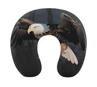 VstaDank 3D Bald Eagle Neck Pillow Soft Comfortable Travel U Shaped Pillows Portable Pillows for Shoulder Memory Foam Head Support Pillow for Airplane Car Home Office