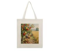 VstaDank A Fruitful Orchard Canvas Tote Bag Shopping Bags Handbag
