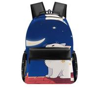 VstaDank A Kitten Looking at The Moon Backpack-Durable,Lightweight,Travel Laptop Backpacks for Adult,Computer Bag for Hiking Outdoor Sports