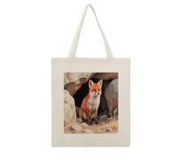 VstaDank A Vigilant Fox Canvas Tote Bag Shopping Bags Handbag