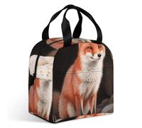 VstaDank A Vigilant Fox Lunch Bag Insulation Up,Cooler Bag with Storage Pocket,Lunch Box for Reusable Easy to Fold