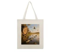 VstaDank Aboriginal Rock Paintings Canvas Tote Bag Shopping Bags Handbag